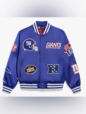 Chalk Line, NFL New York Giants Satin Pennant Jacket